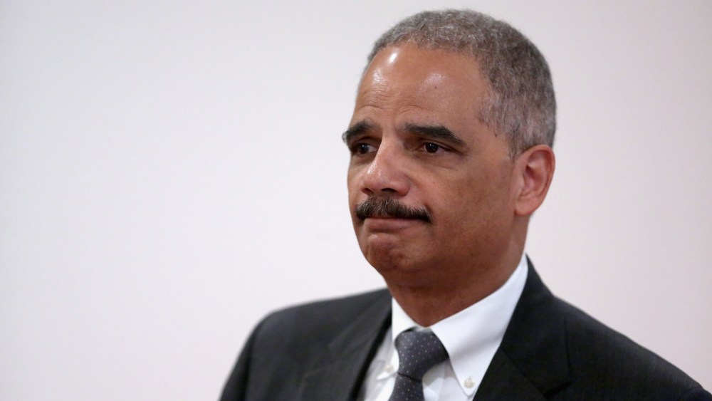 Attorney General Eric Holder speaks at an event, April 16, 2014 in Washington, DC.