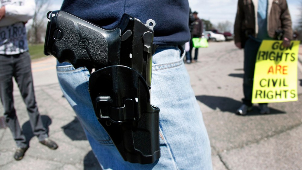 Supporters Of Michigan Open Carry Law Hold March And Rally