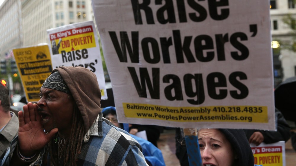 Activists Hold Protest In Favor Of Raising Minimum Wage