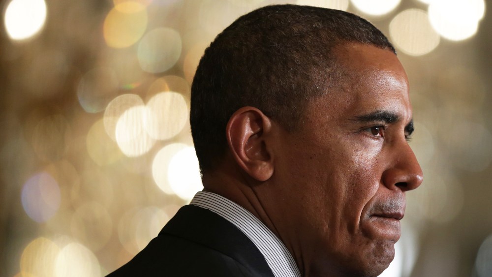 President Barack Obama speaks during an East Room event April 30, 2014 at the White House in Washington, DC.