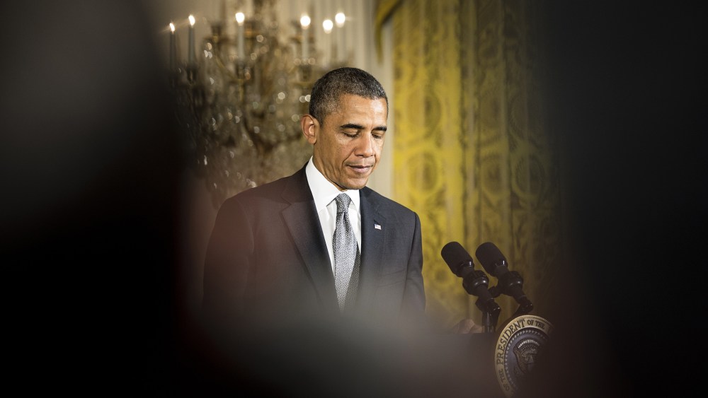 President Barack Obama pauses while speaking during an event in the East Room of the White House on May 5, 2014 in Washington, D.C. (Photo Brendan Smialowski/AFP/Getty)