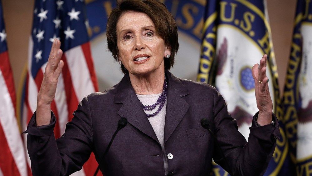 House Minority leader Rep. Nancy Pelosi (D-CA) speaks answers questions during a press conference on May 9, 2014 in Washington, DC.