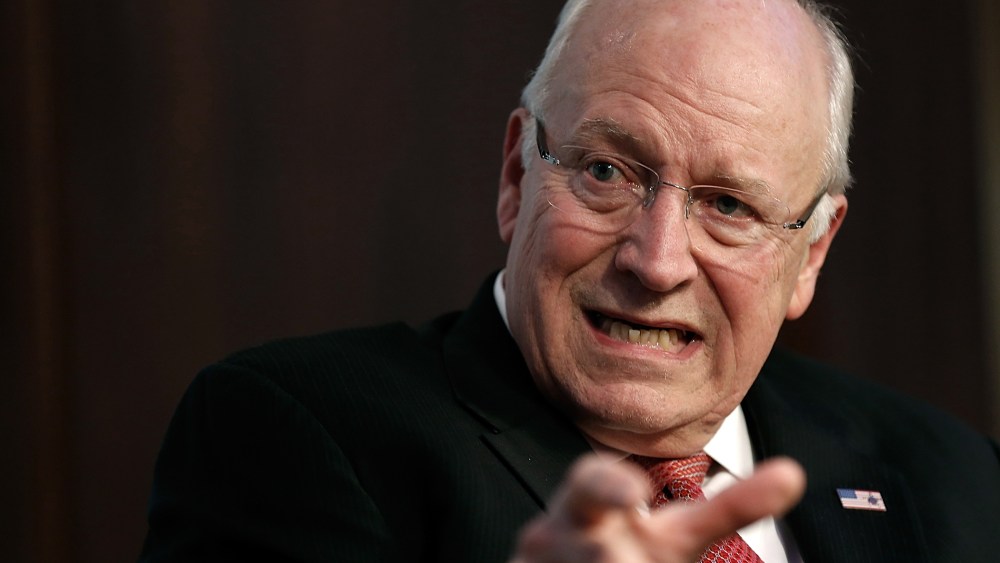 Former U.S. Vice President Dick Cheney talks about his wife Lynne Cheney's book "James Madison: A Life Reconsidered" May 12, 2014 in Washington, DC. (Win McNamee/Getty)