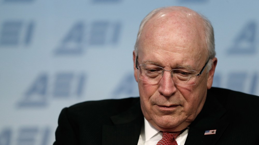 Former U.S. Vice President Dick Cheney talks about his wife Lynne Cheney's book "James Madison: A Life Reconsidered" on May 12, 2014 in Washington, DC. (Win McNamee/Getty)