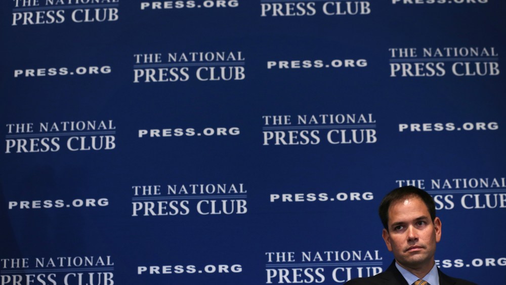 Sen. Marco Rubio (R-FL) during a National Press Club Newsmaker Luncheon May 13, 2014 in Washington, D.C.