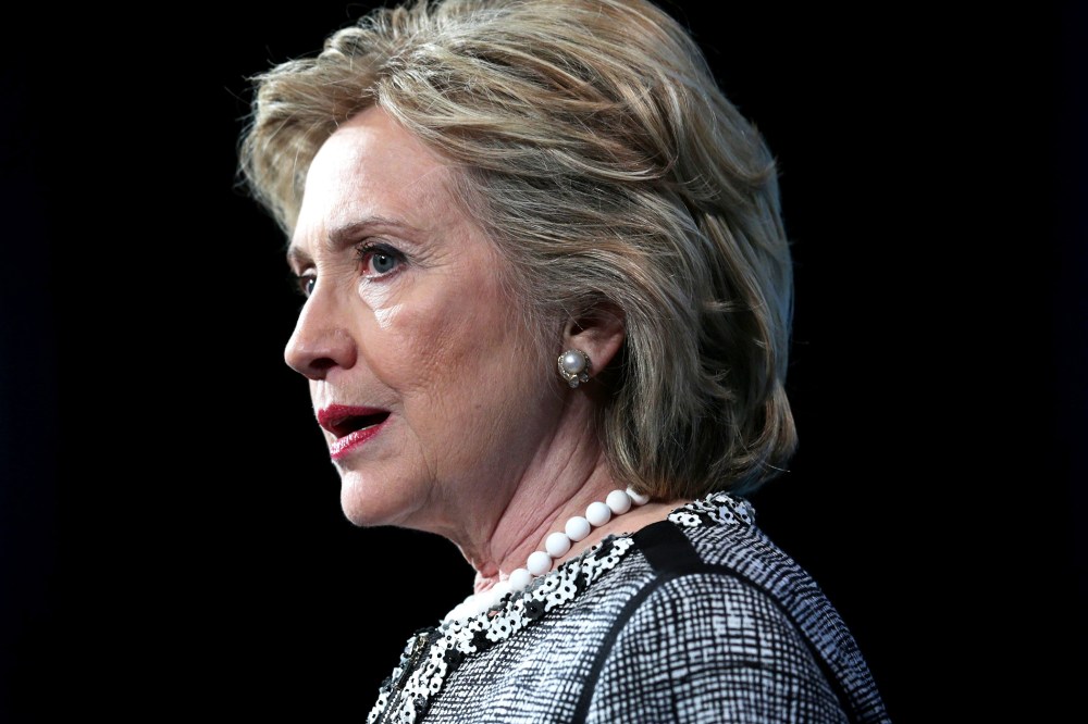 Former U.S. Secretary of State Hillary Clinton addresses the American Jewish Committee Global Forum 2014 May 14, 2014 in Washington, DC.
