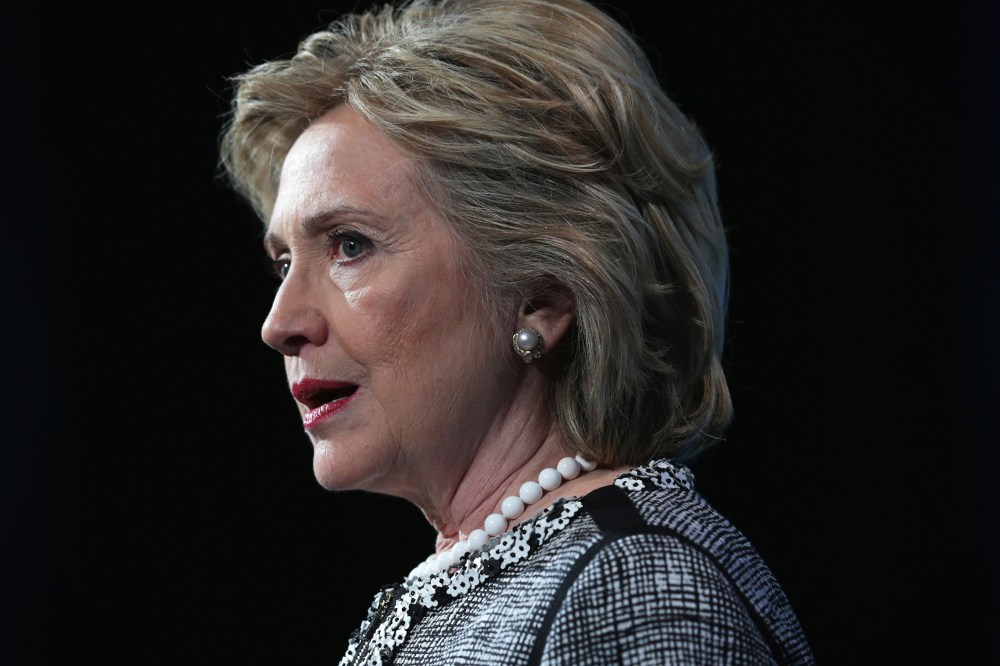 Former U.S. Secretary of State Hillary Clinton addresses the American Jewish Committee Global Forum 2014 May 14, 2014 in Washington, D.C.