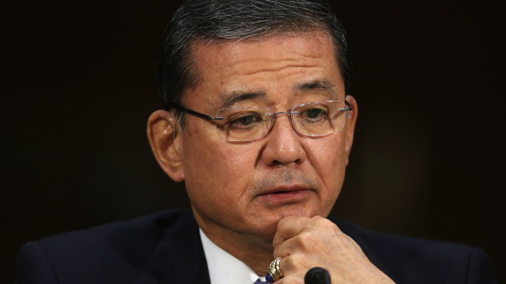 Veterans Affairs Secretary Eric Shinseki testifies before the Senate Veterans' Affairs Committee, May 15, 2014 in Washington, D.C.