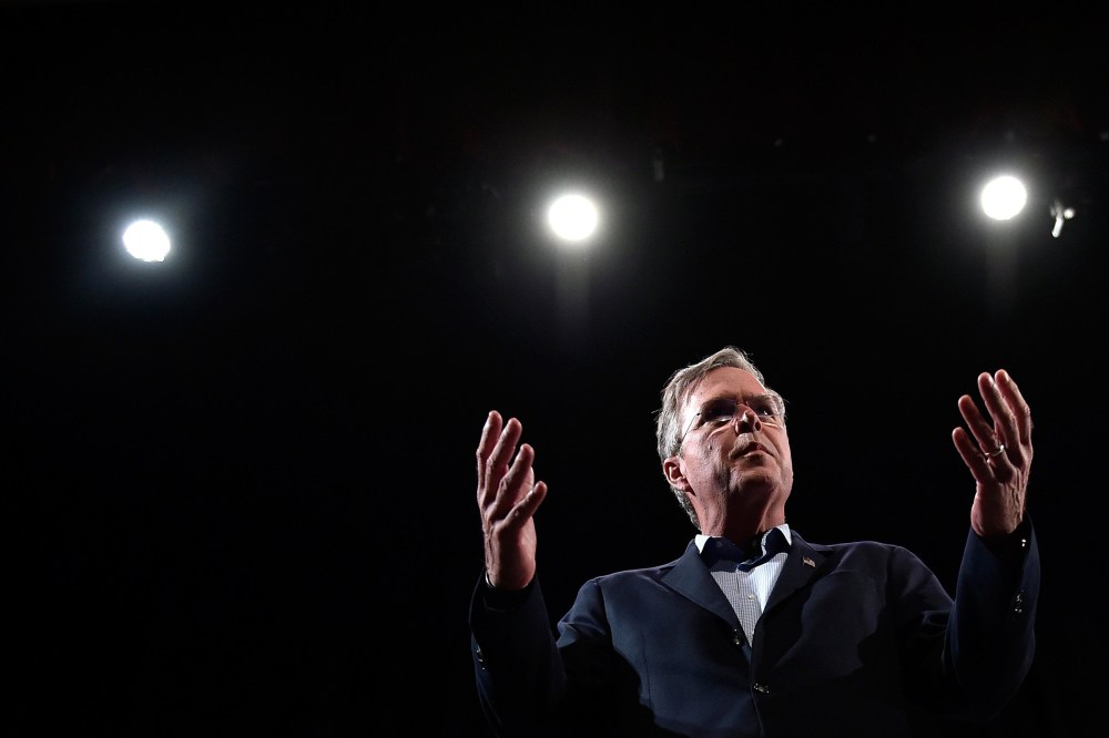 Republican presidential candidate Jeb Bush speaks during an event at the College of Southern Nevada on Oct. 21, 2015 in North Las Vegas, Nev. (Photo by David Becker/Getty)