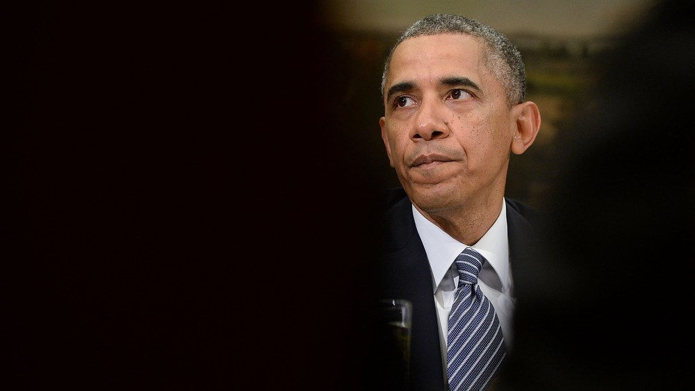 U.S. President Barack Obama in the Roosevelt Room of the White House, May 30, 2014.