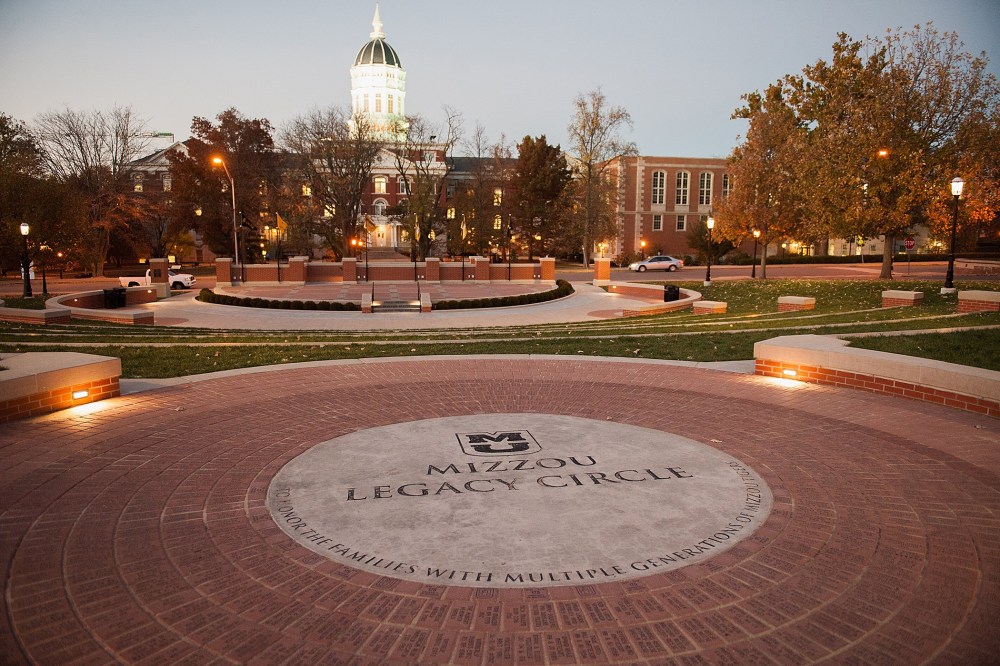 Mizzou Legacy Circle at the Mel Carnahan quad on the campus of University of Missouri - Columbia is seen on Nov. 10, 2015 in Columbia, Mo. (Photo by Michael B. Thomas/Getty)