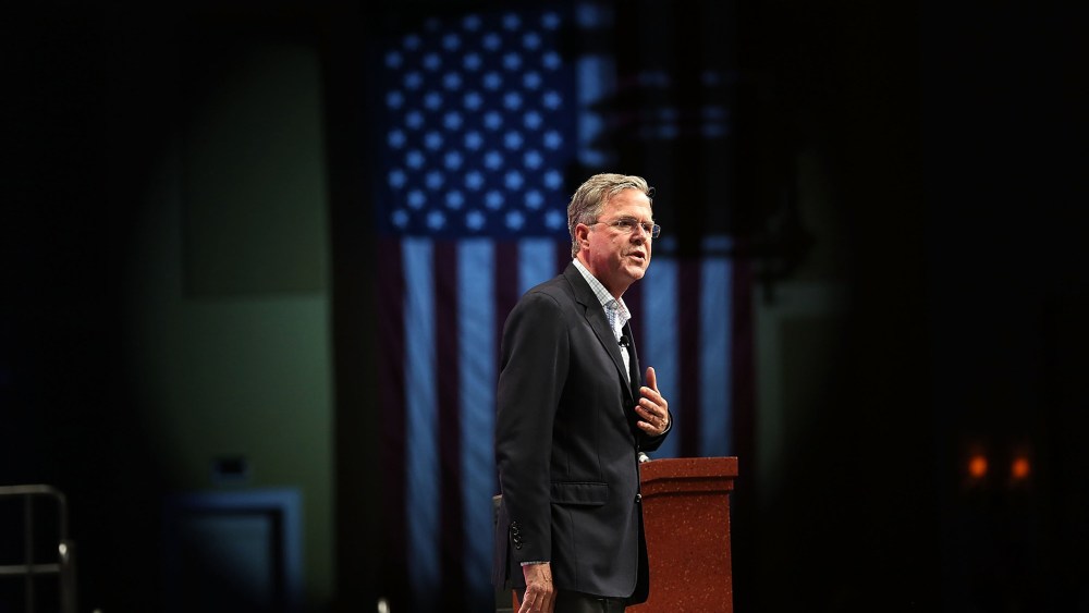 Republican presidential candidate former Florida Gov. Jeb Bush speaks during the Sunshine Summit conference being held at the Rosen Shingle Creek on Nov. 13, 2015 in Orlando, Fla. (Photo by Joe Raedle/Getty)