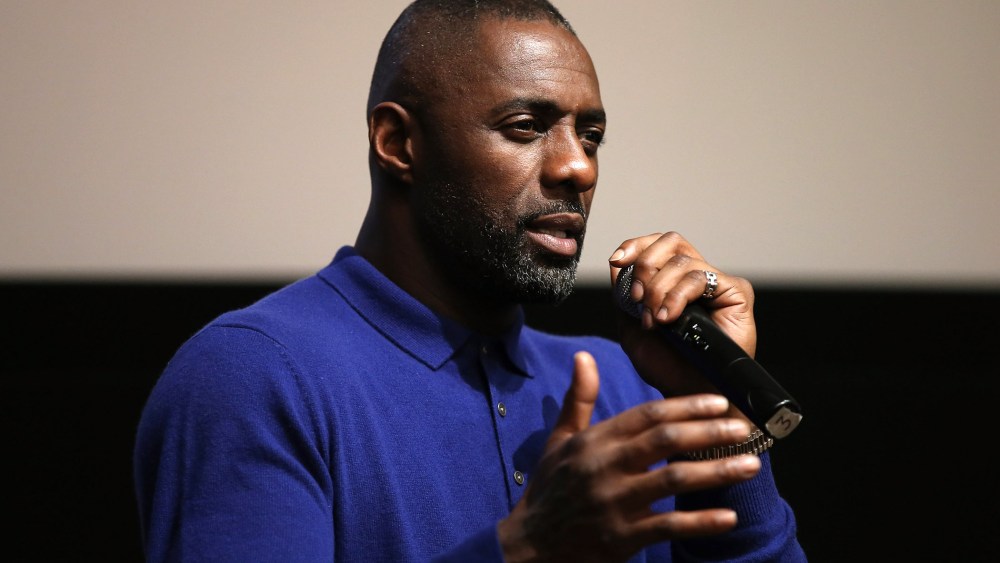 Actor Idris Elba speaks on stage on Dec. 2, 2015 in New York, N.Y. (Photo by Neilson Barnard/Getty)