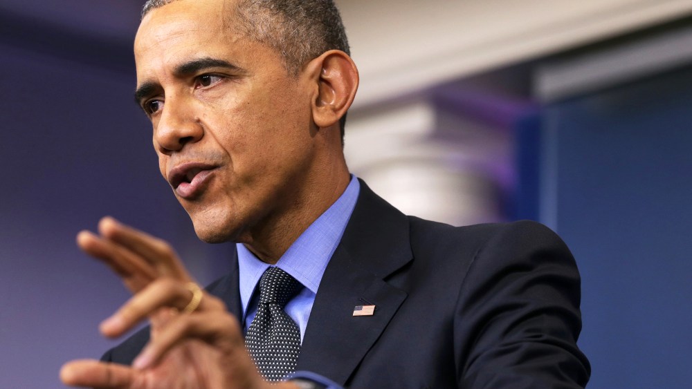 President Barack Obama speaks to the media during his year end news conference in the Brady Briefing Room at the White House on Dec. 18, 2015 in Washington, D.C. (Photo by Alex Wong/Getty)