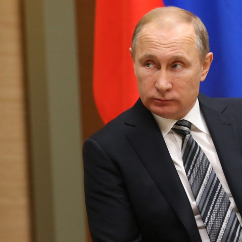 Russian President Vladimir Putin attends a meeting at Novo-Ogaryovo State Residence on Jan., 15, 2016 outside Moscow, Russia. (Photo by Mikhail Svetlov/Getty)