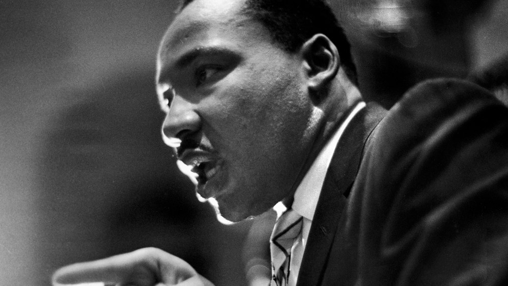 The Reverend Martin Luther King Jr delivers a speech. (Paul Schutzer/Time & Life Pictures/Getty Images)