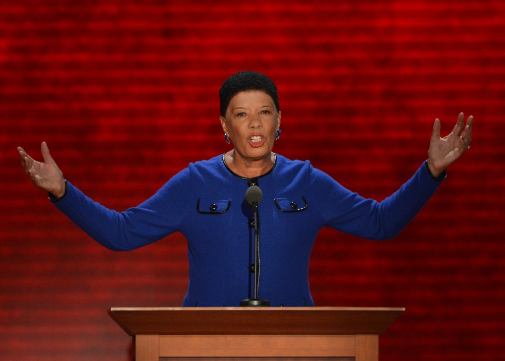 Former Massachusetts director of the Department of Workforce Development Jane C. Edmonds speaks at the Republican National Convention in August. (Photo: Stan Honda/AFP/GettyImages)