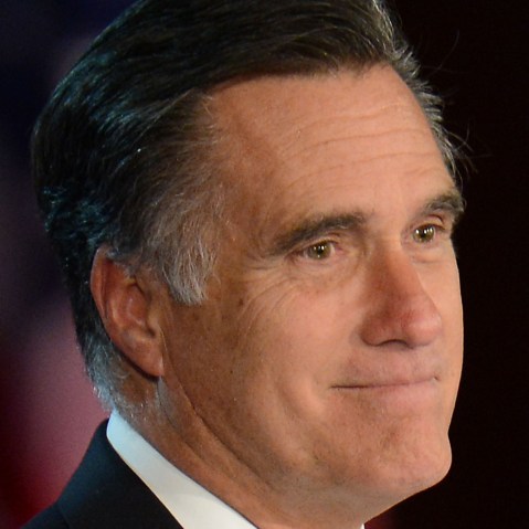 Mitt Romney conceding the election to President Obama on November 7, 2012 in Boston.  (Don Emmert/AFP/Getty Images)