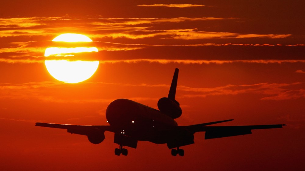 Commercial Airline Comes In For Landing In Florida