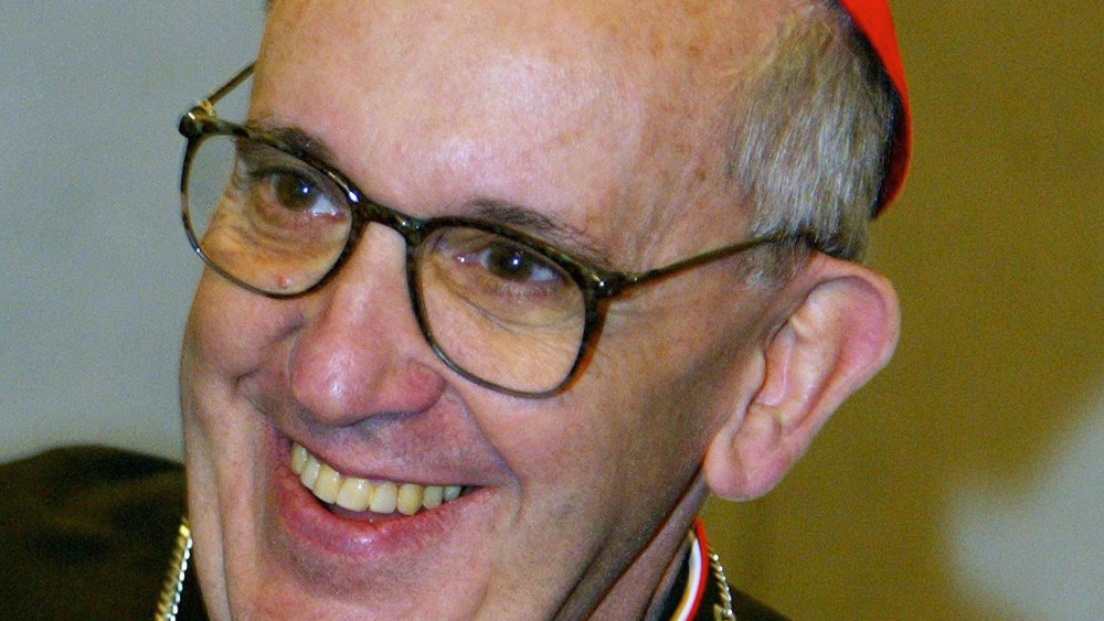 A file picture taken on October 17, 2003 shows Argentina's cardinal Jorge Mario Bergoglio who has been elected Pope on March 13, 2013 to replace the frail Benedict XVI as leader of the world's 1.2 billon Catholics as tens of thousands cheer in St Peter...