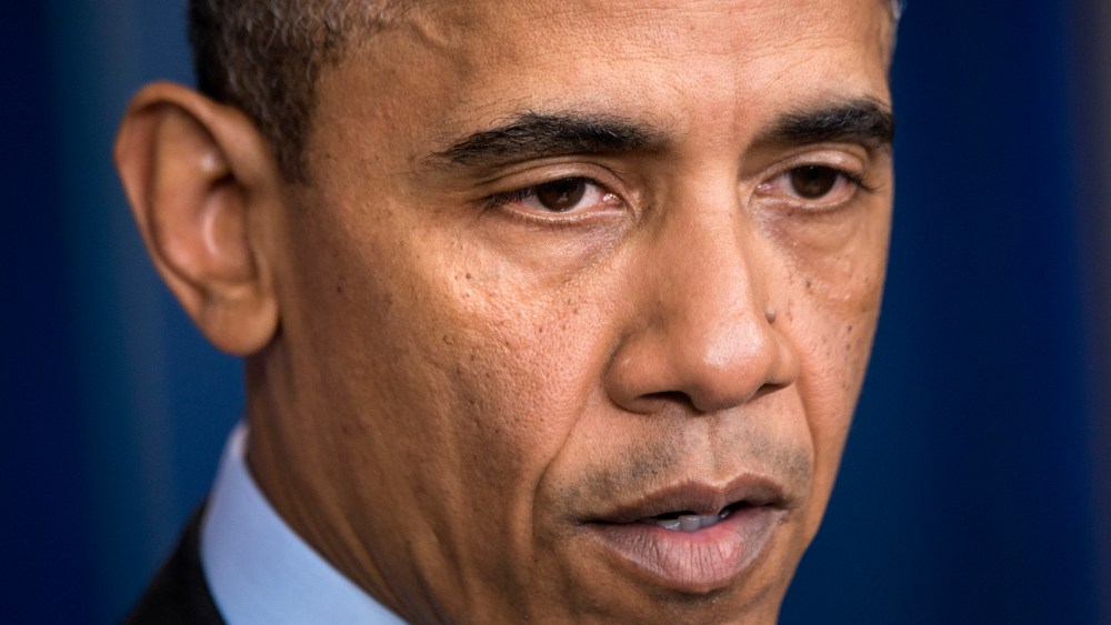 US President Barack Obama makes a statement in the briefing room of the White House April 19, 2013 in Washington, DC, after law enforcement officials captured the second suspect believed to be responsible for the Boston Marathon bombings. (Photo by...