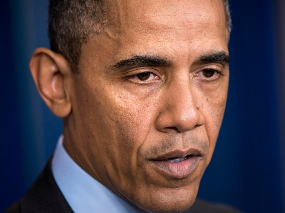 US President Barack Obama makes a statement in the briefing room of the White House April 19, 2013 in Washington, DC, after law enforcement officials captured the second suspect believed to be responsible for the Boston Marathon bombings. (Photo by...