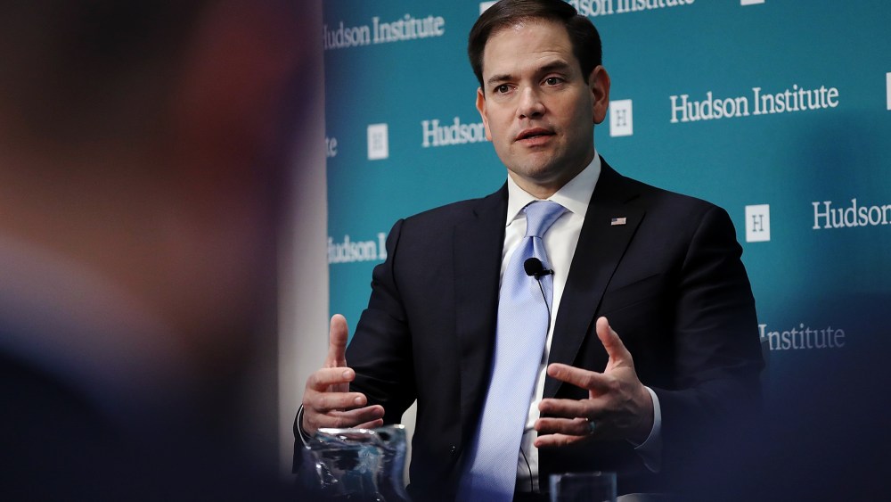 Sen. Marco Rubio (R-FL) speaks at the Hudson Institute May 10, 2016 in Washington, DC. (Photo by Win McNamee/Getty)