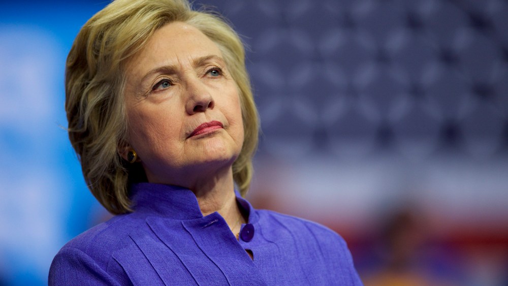 Democratic Presidential nominee Hillary Clinton holds a rally with US Vice President Joe Biden at Riverfront Sports athletic facility on Aug. 15, 2016 in Scranton, Pa. (Photo by Mark Makela/Getty)