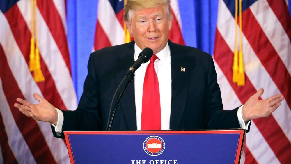 Image: *** BESTPIX *** President-Elect Donald Trump Holds Press Conference In New York