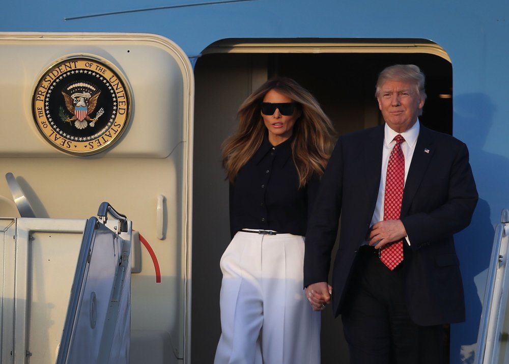 Image: President Trump Arrives In West Palm Beach With Japanese Prime Minister Shinzo Abe For Weekend At Mar-a-Lago