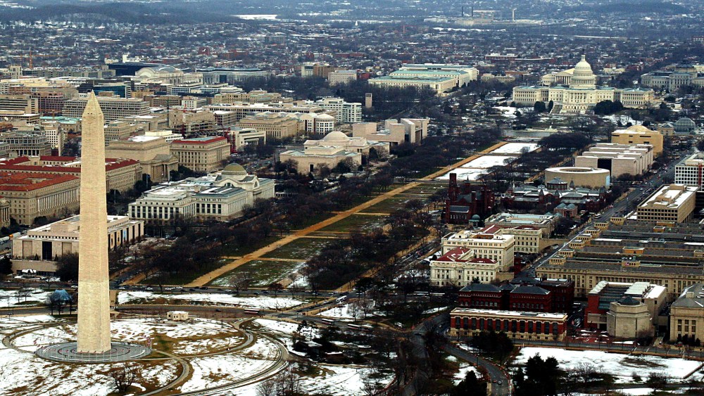 This 13 February, 2006 aerial view shows