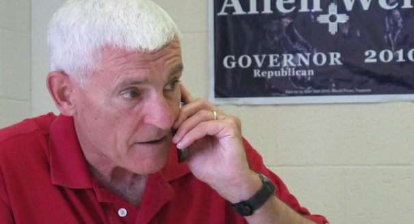 Former New Mexico Republican Party chairman Allan Weh seen here campaigning for governor of New Mexico in 2010 is the New Mexico Republican nominee for Senate to run against Democratic Sen. Tom Udall in 2014.