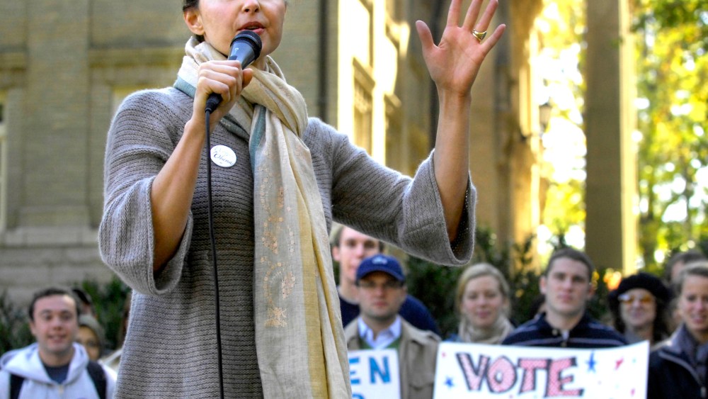 File Photo: Actress Ashley Judd campaigns for Democratic presidential candidate Barack Obama at the University of North Carolina on October 30, 2008 in Chapel Hill, North Carolina. (Photo by Sara D. Davis/Getty Images, File)