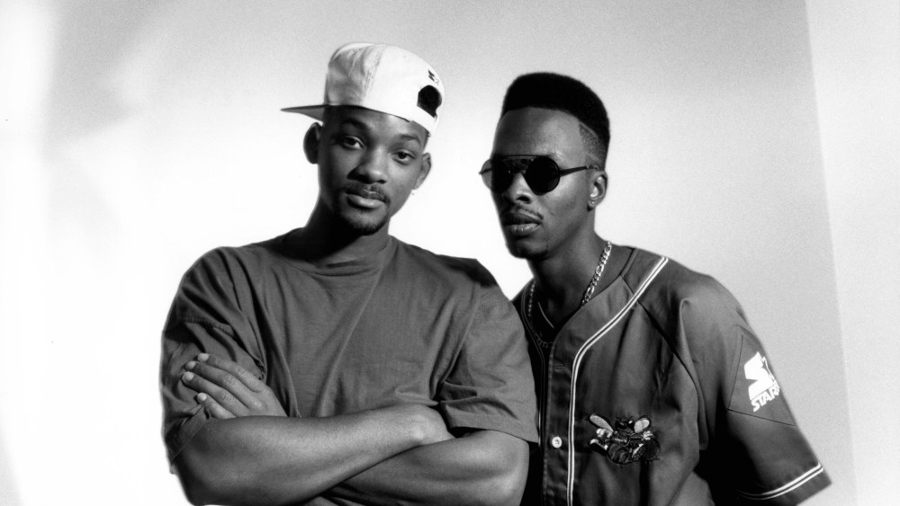 Portrait of the Fresh Prince (Will Smith) (L) and DJ Jazzy Jeff (Jeffrey Townes). (Photo by Ebet Roberts/Redferns/Getty)