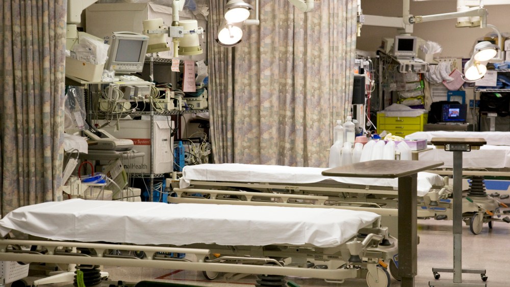 Empty hospital emergency room. (Stock photo by  DreamPictures/Getty Images)