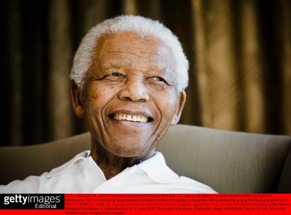 Nelson Mandela at the Nelson Mandela Foundation in Johannesburg, June 2, 2009.