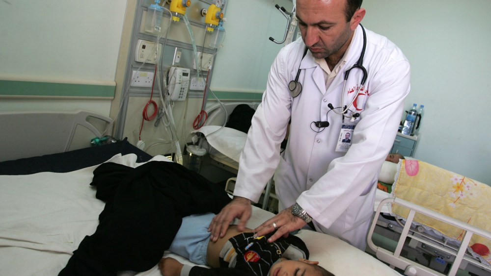 Iraqi Dr. Aiman Qeis is pictured at Fallujah General Hospital on November 12, 2009, in the city of Fallujah west of Baghdad, Iraq. Birth defects have soared in Fallujah, which was the site of two major battles between the U.S. military and insurgents...