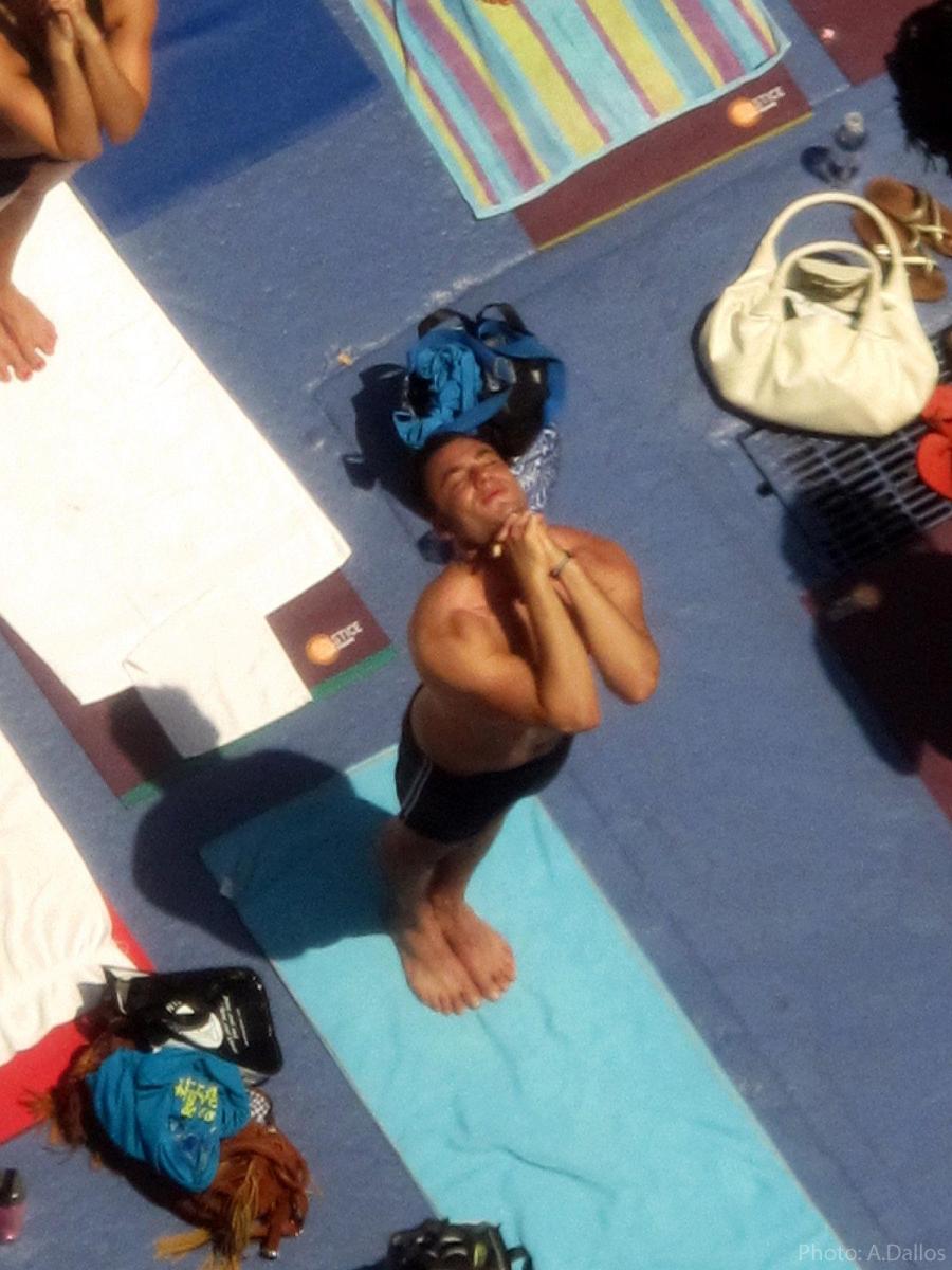 Yoga in Times Square