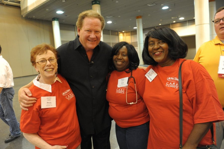 Ed with clinic volunteers