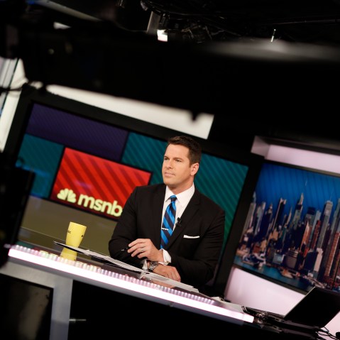 Thomas Roberts on set.