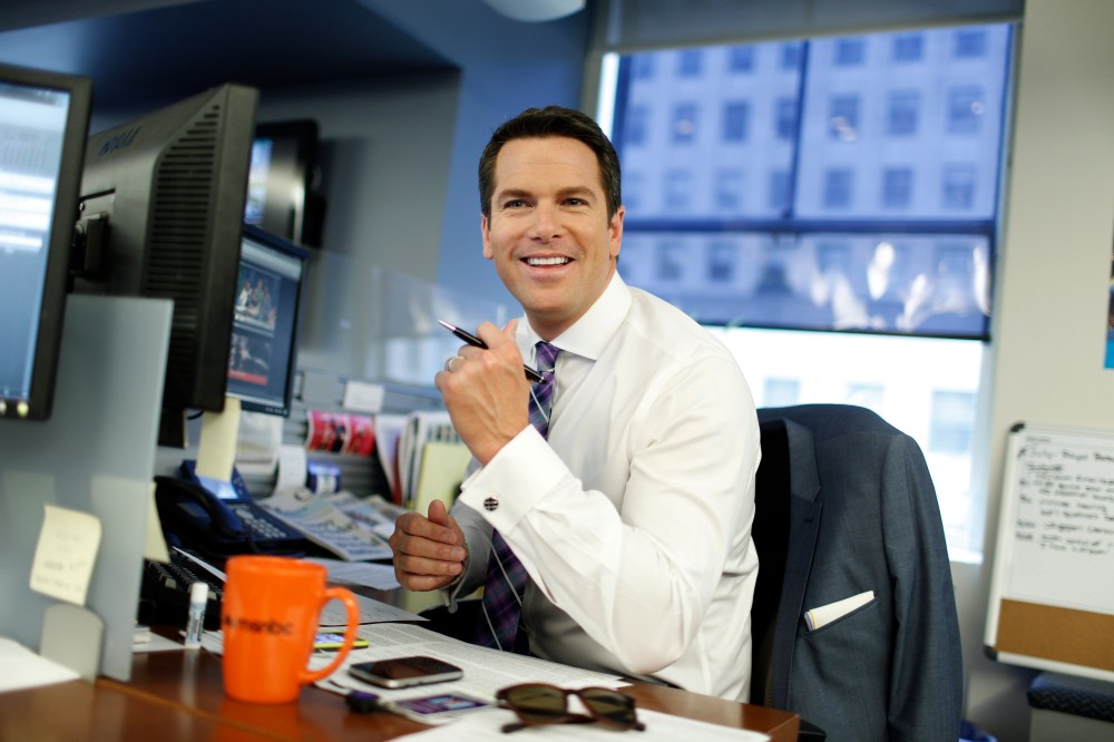 Thomas Roberts on set.