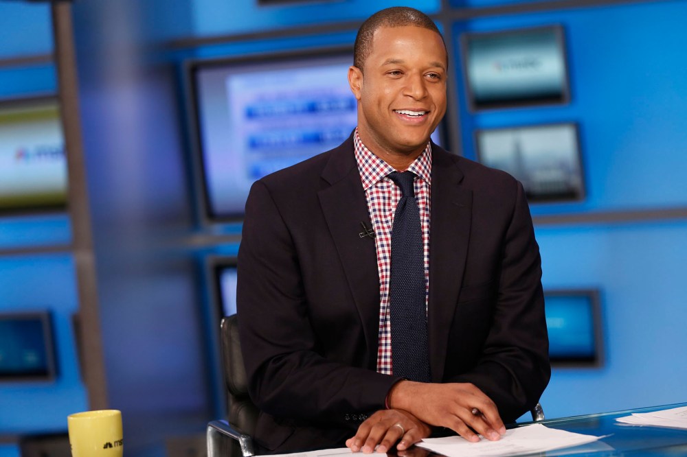 Craig Melvin on set.
