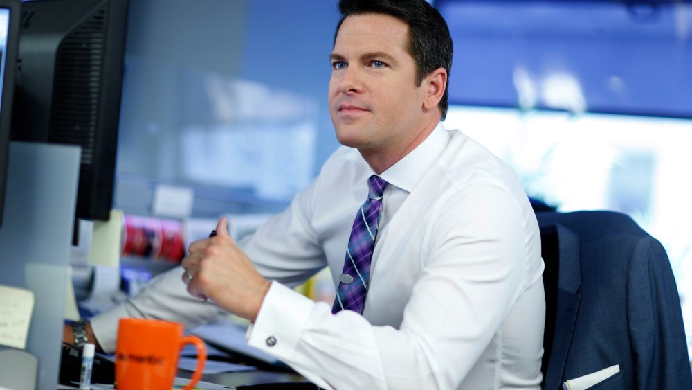 Thomas Roberts on set.