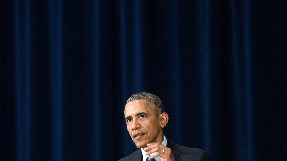 President Barack Obama speaks during an event in Washington, D.C, on March 14, 2016. (Photo by Nicholas Kamm/AFP/Getty)