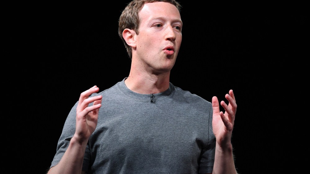 This file photo taken on Feb. 21, 2016 shows Chairman, chief executive, and co-founder of Facebook, Mark Zuckerberg, as he speaks at the Mobile World Congress in Barcelona. (Photo by Lluis Gene/AFP/Getty)
