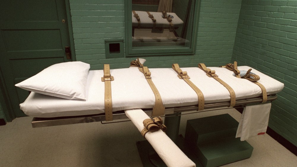 Inside the Huntsville Walls Unit death chamber in Huntsville, Texas on Jan. 16, 2001.