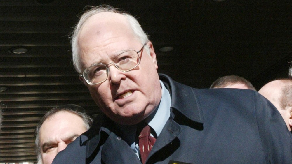 William A. Donohue, president of the Catholic League, speaks at a news conference after seeing "The Passion of the Christ" in New York in this Feb. 25, 2004 photo.