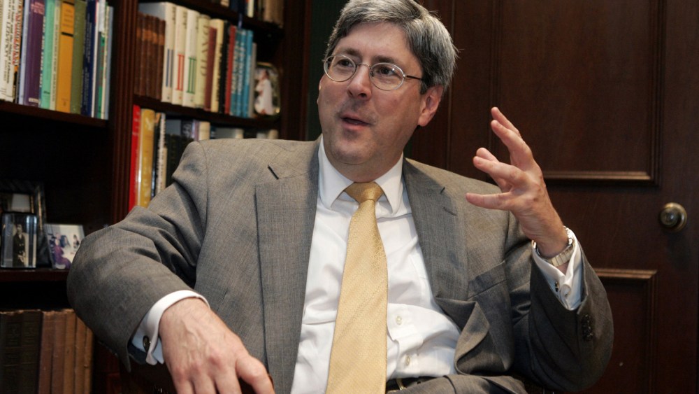 File Photo: Doug Feith headed the Pentagon  policy office in the early days of the Iraq War and was predisposed to finding a connection between Iraq and al-Qaida. (Photo by Evan Vucci/AP Photo, File)