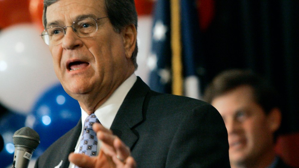 Sen. Trent Lott, R-Miss., addresses a victory party in Jackson, Miss., Tuesday, Nov. 7, 2006.