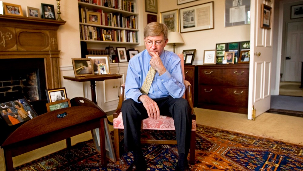 George Will, a Pulitzer Prize-winning conservative American newspaper columnist, journalist, and author.